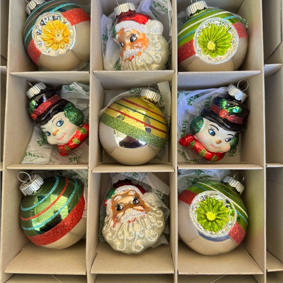 Christopher Radko Vintage Inspired Christmas Glass Ornaments by Shiny Brite . - Picture 3 of 4